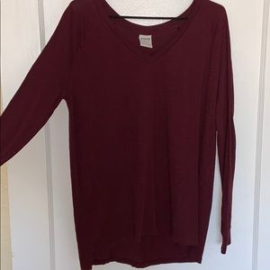 Long sleeve, Burgundy, tee shirt